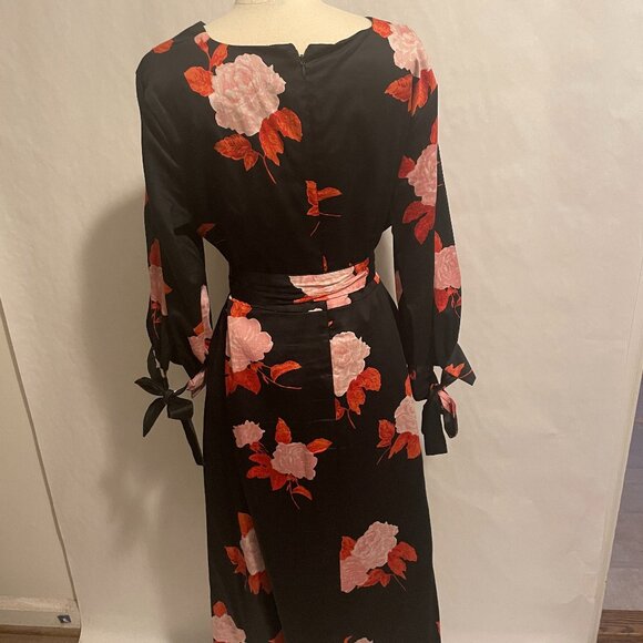 Who What Wear Black Floral Dress Women's XL - Picture 3 of 4